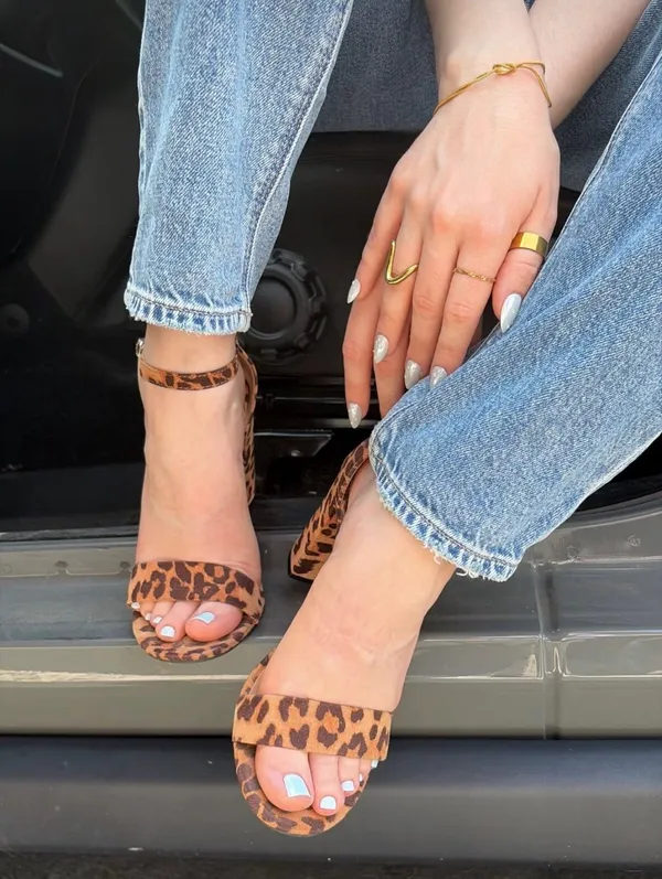 A fresh pedicure with sandals